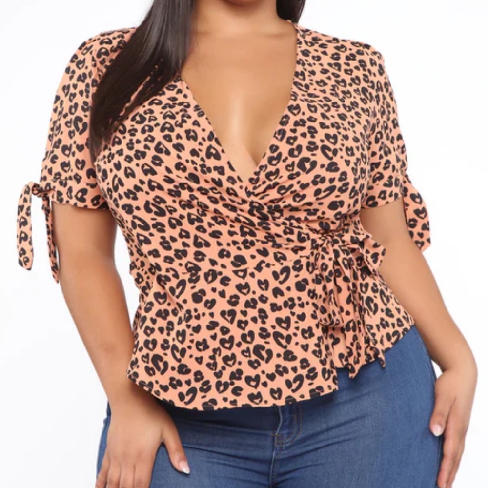 FASHION NOVA | The Perfect Wrap Top in coral NWT